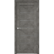 Дверное полотно Master Foil LOFT 1 700х2000 Цвет Бетон темно-серый стекло Мателюкс Графит